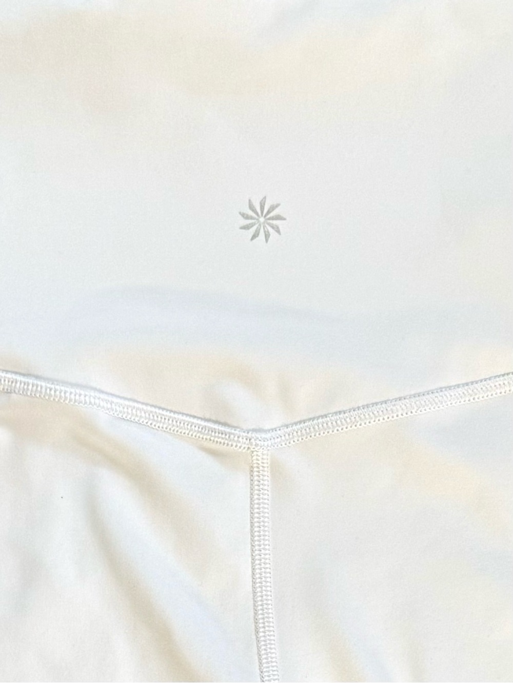 Athleta Elation Ultra High Rise 7” Short White  Women’s Large Stretch Bike Short - Picture 3 of 10